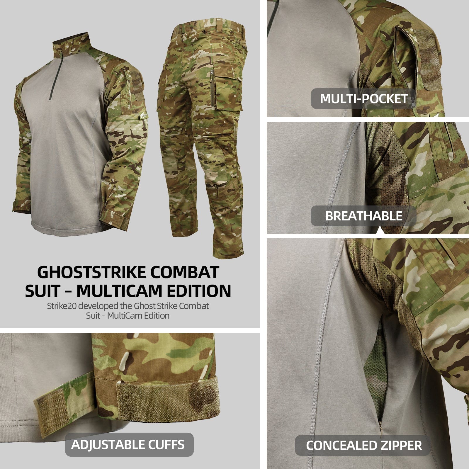 GhostStrike Combat Suit – MultiCam Edition