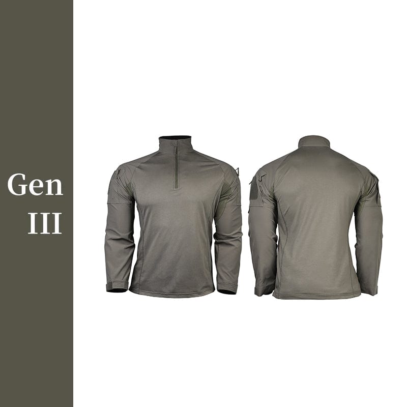 Product view of the EmberX Fire-Resistant's Top (front and back) in green.