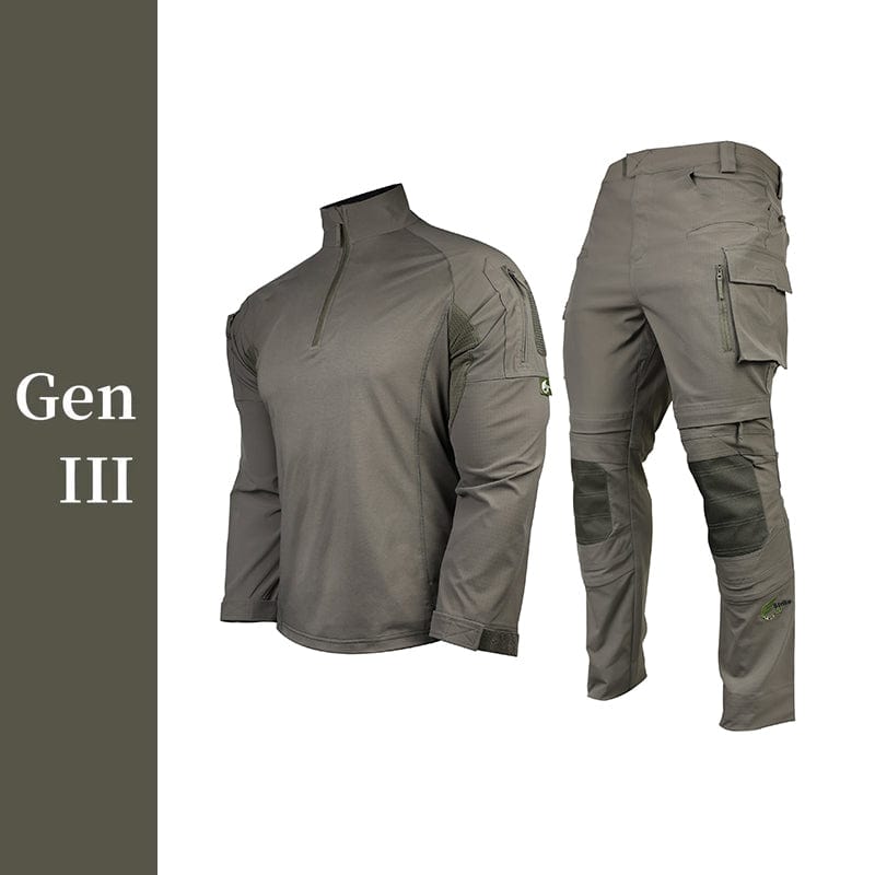 Product view of the EmberX Fire-Resistant Uniform (top and bottom) in green.