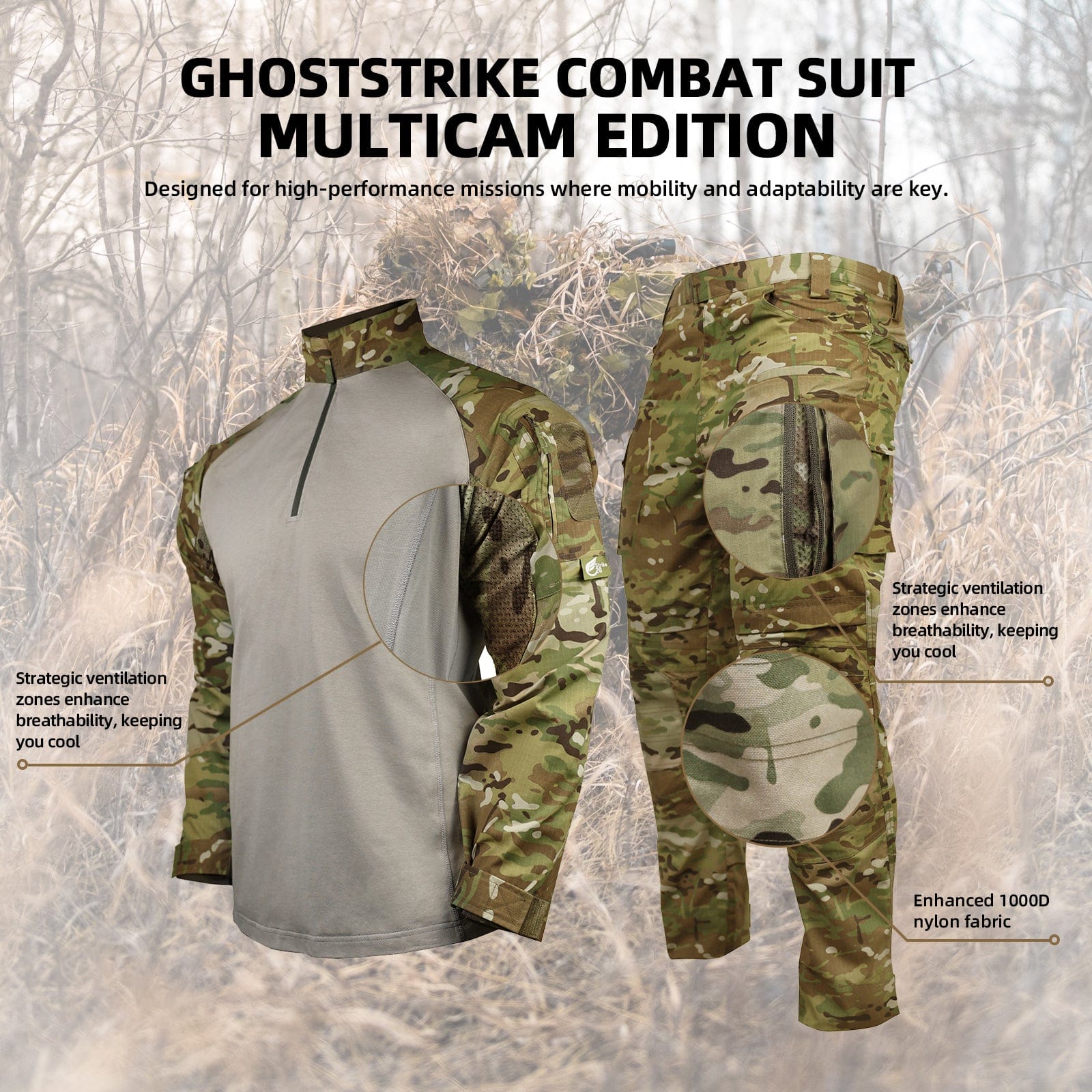 GhostStrike Combat Suit – MultiCam Edition