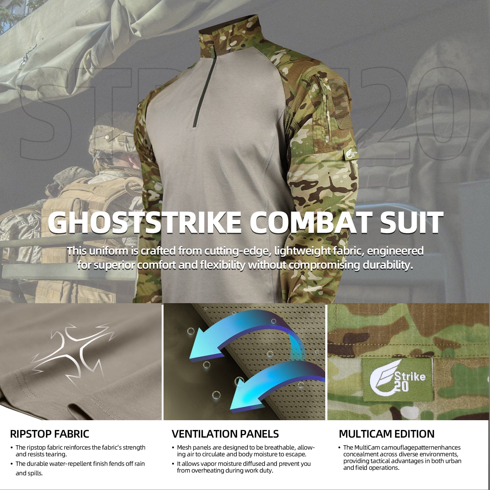GhostStrike Combat Suit – MultiCam Edition